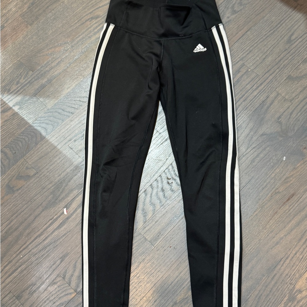 Adidas‎ Ladies 3 Stripe  Black Track Pants Size Small